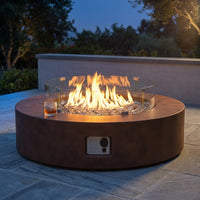 41''Round Fire Pit Table,50000 BTU Outdoor Propane Patio Fire Pit — Studio Shot