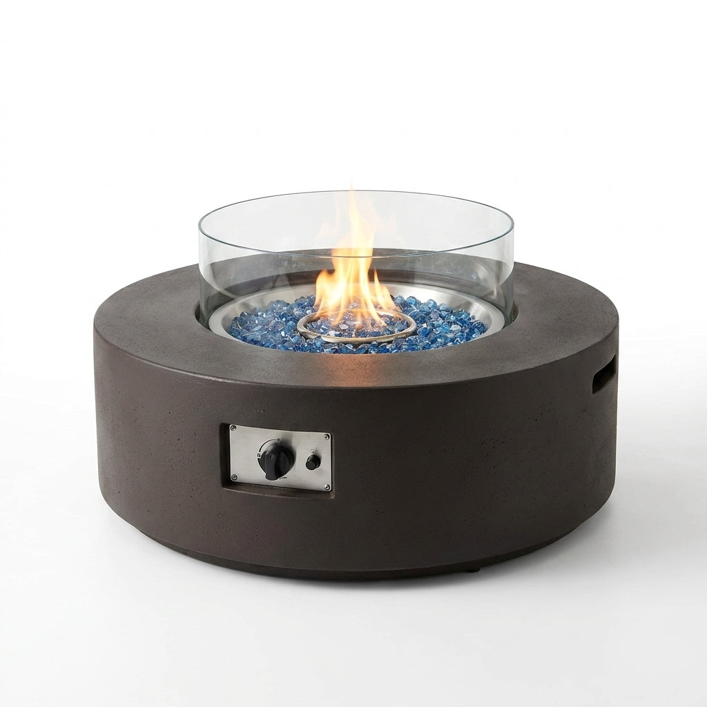41''Round Fire Pit Table,50000 BTU Outdoor Propane Patio Fire Pit — Studio Shot