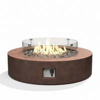 Propane Fire Pit Table Designed for Outdoor Entertainment, 50,000 BTU Output, 41-Inch Round, Electronic Ignition