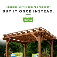 Outdoor Cedar Pergola Built for Shade, 10x10 Foot Coverage, Traditional Design, All Cedar Construction